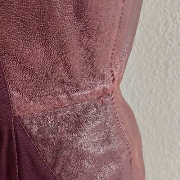 Anthropologie Sachin + Babi Carolina Lamb Leather & Stretch Cotton Mini Dress - Picture 11 of 12